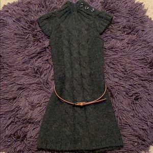 Girls belted sweater dress